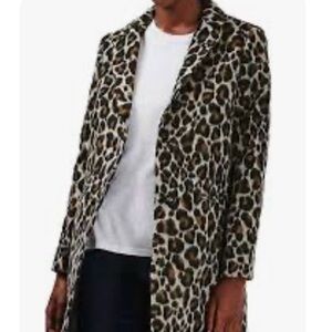 Topshop Leopard Print Trench Coat